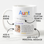 Funny Best Aunt Ever Search Result With Photo Kaffeetasse<br><div class="desc">Tell your aunt she's the best with this modern mug,  featuring an 'Aunt search' logo with a single search result for "Best aunt ever',  consisting of your aunt's name,  a photo,  your personal message and a 5-star rating.</div>