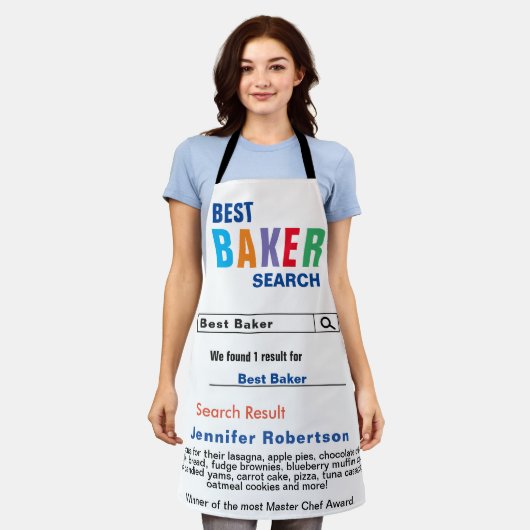 Funny Best Baker Koch All-Over Print Schürze (Getragen)