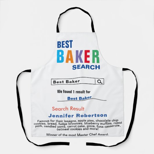 Funny Best Baker Koch All-Over Print Schürze (Vorderseite)