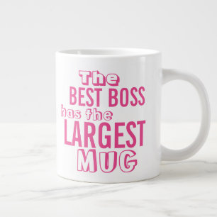 Funny Best Boss Pink Zitat Große Tasse - Büro Humo