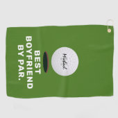 Funny Best Boyfriend By Par Golfhandtuch (Horizontal)