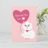 Funny Best Cat Mama je Muttertag Feiertagskarte (Stehend Vorderseite)