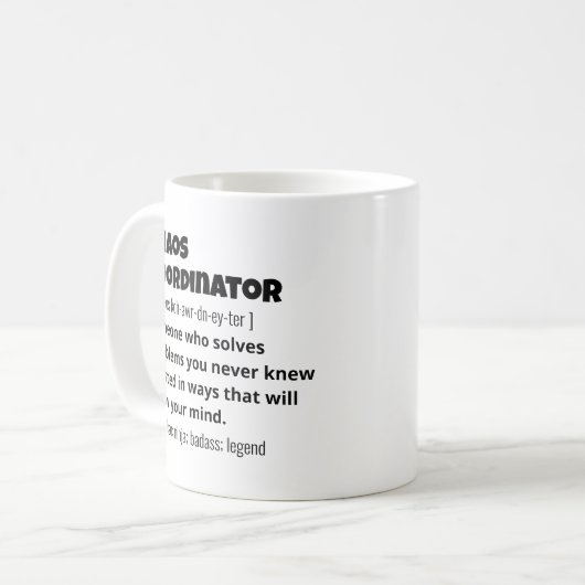 Funny Best Chaos-Koordinator - Definition Kaffeetasse (Vorderseite Links)