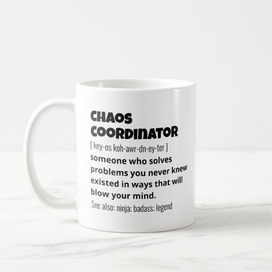 Funny Best Chaos-Koordinator - Definition Kaffeetasse (Links)