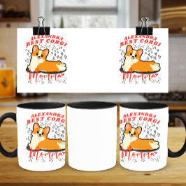 Funny Best Corgi Momma mit Grafikherzen Tasse
