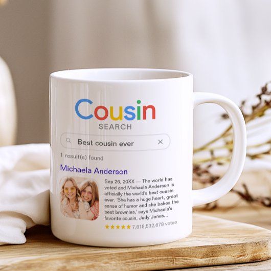 Funny Best Cousin je Suchergebnis mit Foto Kaffeetasse