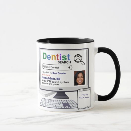 Funny Best Dentist Search Resultat mit Foto Tasse (Rechts)