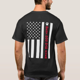 Funny Best Dog Vater Ever America Flag T-Shirt