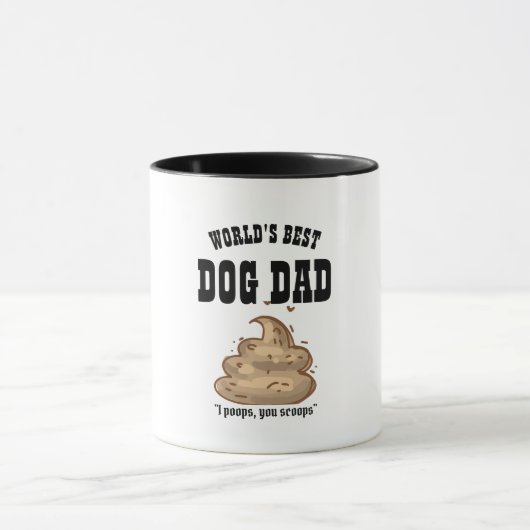 FUNNY BEST DOG VATER Gift - Ich Kack dir Scoops Tasse (Zentrum)