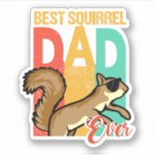 Funny Best Eichhörnchen Vater Ever Squirrel Daddy. Aufkleber (Vorderseite)
