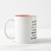 Funny Best Friend BAD EINFLUSS Einiges Klettern Zweifarbige Tasse (Links)