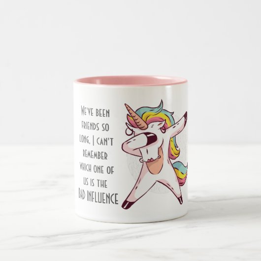 Funny Best Friend BAD EINFLUSS Einiges Klettern Zweifarbige Tasse (Mittel)
