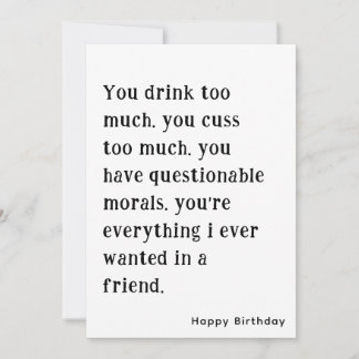 Funny Best Friend Happy Birthday Card Einladung