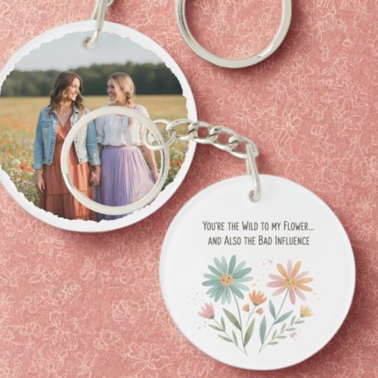 Funny Best Friend Keychain - Photo Keepsake Schlüsselanhänger