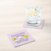 Funny Best Friend Sprichwort (lila) Rechteckiger Pappuntersetzer (Vor Ort)