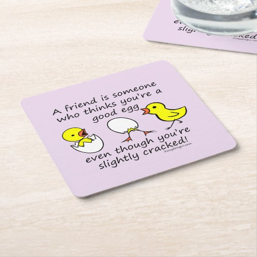 Funny Best Friend Sprichwort (lila) Rechteckiger Pappuntersetzer (angewinkelt)