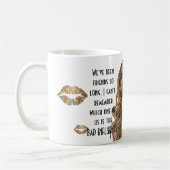 Funny Best Friends BAD EINFLUSS Karikatur Geschenk Kaffeetasse (Links)