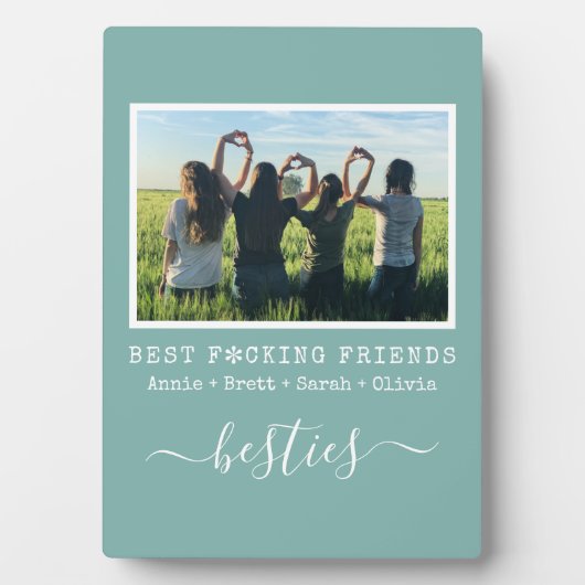 Funny Best Friends Besties BESTE FREUNDIN Fotoplatte (Vorderseite)