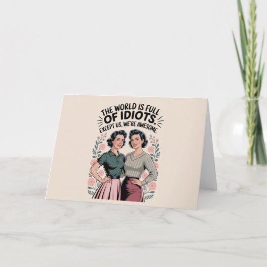 Funny Best Friends Kümmre Spaß Frauen Geburtstag Einladung (Vorderseite)