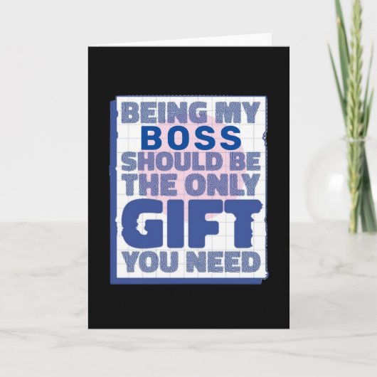 Funny Best Geschenk für Boss Karte (Vorderseite)
