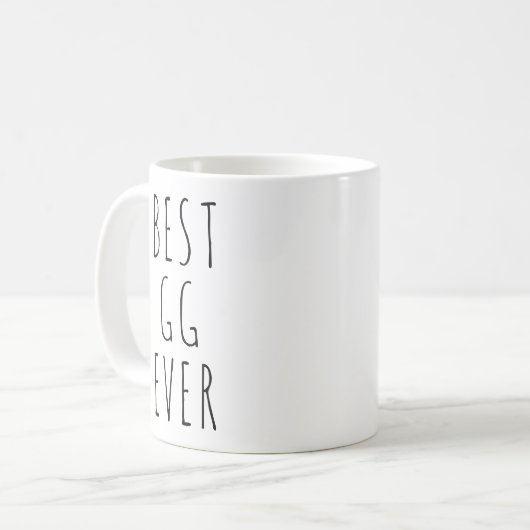 Funny Best Gg Ever Great Grandma Kaffeetasse (Vorderseite Links)