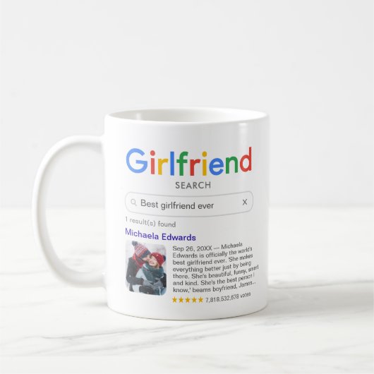 Funny Best Girlfriend Ever Search Resultat & Foto Kaffeetasse (Links)