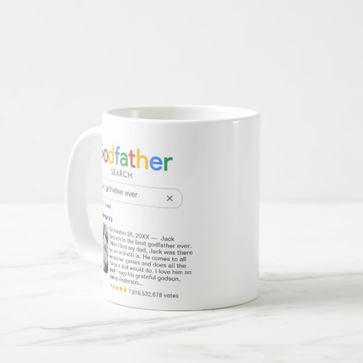 Funny Best Godfather Ever Search Result With Photo Kaffeetasse (Vorderseite Links)