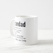 Funny Best Grandad Definition Geschenk für Großvat Kaffeetasse (Vorderseite Links)