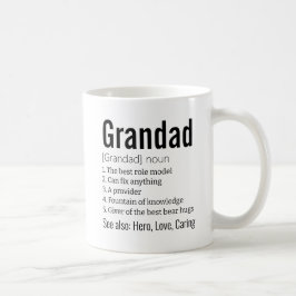 Funny Best Grandad Definition Geschenk für Großvat Kaffeetasse
