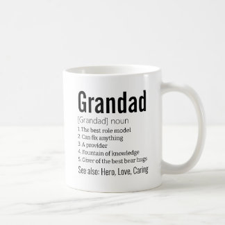 Funny Best Grandad Definition Geschenk für Großvat Kaffeetasse