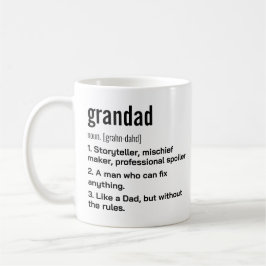 Funny Best Grandad Definition Geschenk für Großvat Kaffeetasse