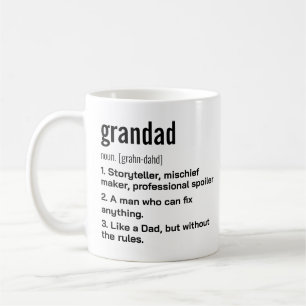 Funny Best Grandad Definition Geschenk für Großvat Kaffeetasse