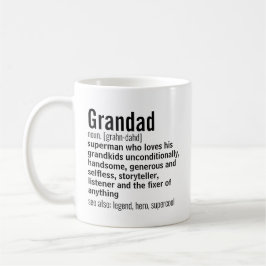 Funny Best Grandad Definition Geschenk für Großvat Kaffeetasse
