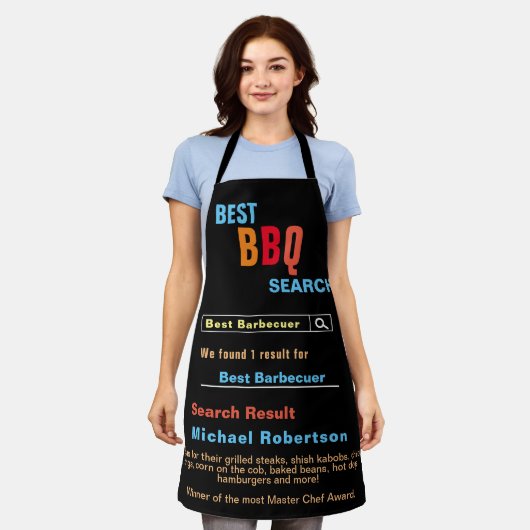 Funny Best GRILLEN Search All-over Print Schürze (Getragen)
