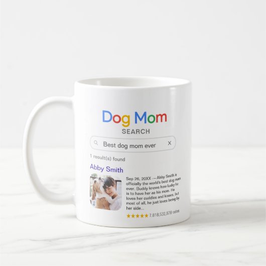 Funny Best Hund Mama je Suchergebnis mit Foto Kaffeetasse (Links)