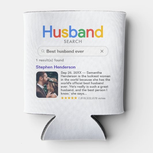 Funny Best Husband Ever Search Results With Photo Dosenkühler (Vorderseite)