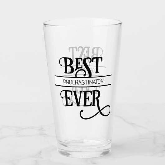 Funny Best Job Title Procrastinator jemals Glas (Vorderseite)