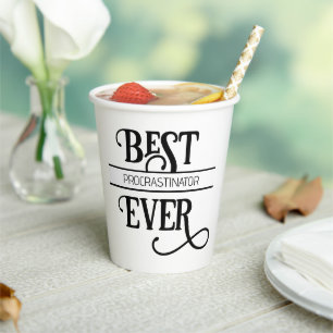 Funny Best Job Title Procrastinator jemals Pappbecher