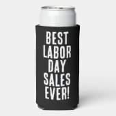 Funny "Best Labour Day Sales überhaupt". Schwarz u Selters Dosenkühler (Seltzer Rückseite)