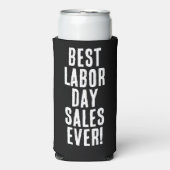Funny "Best Labour Day Sales überhaupt". Schwarz u Selters Dosenkühler (Seltzer Vorderseite)