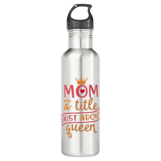 Funny Best Mama Design Idee für Mamas Edelstahlflasche (Vorderseite)
