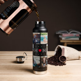 Funny Best Mama Ever 8 Foto Collage Trinkflasche