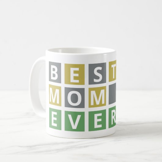 Funny Best Mama Ever - Wordle Mama Kaffeetasse (Vorderseite Links)