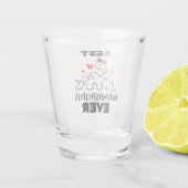 Funny Best Mamasaurus Ever Shootglas Schnapsglas (Rückseite)