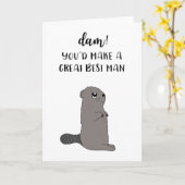 Funny Best Man Vorschlagal Card Karte (Gelbe Blume)
