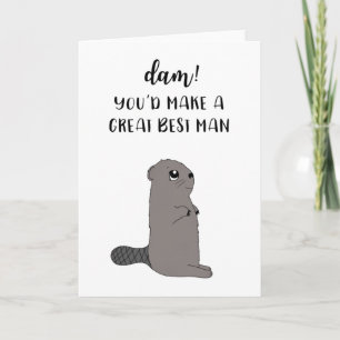 Funny Best Man Vorschlagal Card Karte