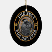 Funny Best Mops Vater je für Mops Hunde Haustier L Keramik Ornament (Rechts)