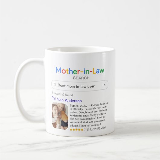 Funny Best Mother-in-Law Ever Search & Foto Kaffeetasse (Links)