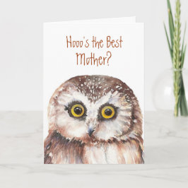 Funny Best Mothe's Day Mama Wise Owl Spaß Karte