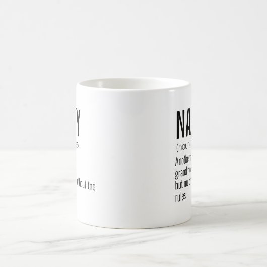 Funny Best Nana Grandad Definition für Großvater Kaffeetasse (Mittel)